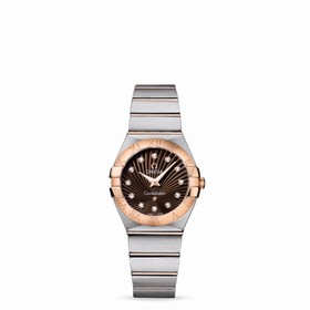 Omega Constellation 27mm Quartz Brushed Two Tone / Brown Supernova. (123.20.27.60.63.001)