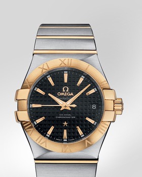 Omega Constellation 35mm Co-Axial Brushed Two Tone / Black (123.20.35.20.01.002)
