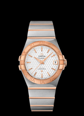 Omega Constellation Co-Axial 35mm Two Tone Red Silver (123.20.35.20.02.005)