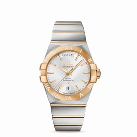 Omega Constellation Day-Date 38mm Co-Axial Brushed Two Tone / Diamond (123.25.38.22.02.002)