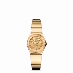 Omega Constellation 24mm Quartz Polished Yellow Gold / Champagne Supernova (123.50.24.60.58.002)