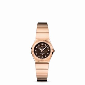 Omega Constellation 24mm Quartz Polished Red Gold / Brown Supernova (123.50.24.60.63.002)