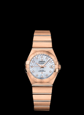 Omega Constellation 27mm Co-Axial Brushed Red Gold / MOP Supernova (123.50.27.20.55.001)