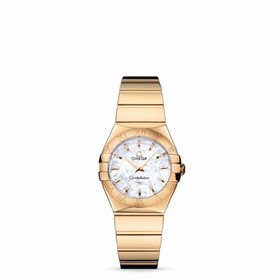 Omega Constellation 27mm Quartz Polished Yellow Gold / MOP (123.50.27.60.05.004)