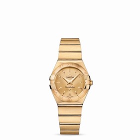 Omega Constellation 27mm Quartz Brushed Yellow Gold (123.50.27.60.08.001)