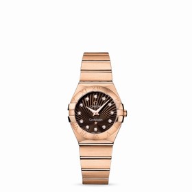 Omega Constellation 27mm Quartz Brushed Red Gold / Brown Supernova (123.50.27.60.63.001)