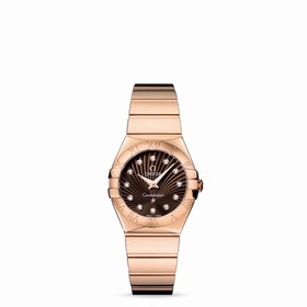 Omega Constellation 27mm Quartz Polished Red Gold / Brown Supernova (123.50.27.60.63.002)