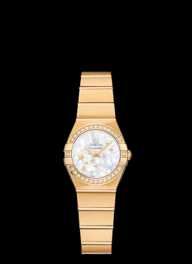 Omega Constellation 24mm Quartz Yellow Gold / Diamond Bezel / Stars (123.55.24.60.05.001)