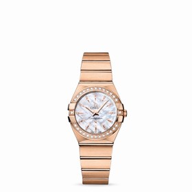 Omega Constellation 27mm Quartz Brushed Red Gold / Diamond Bezel / MOP (123.55.27.60.55.002)