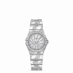 Omega Constellation 27mm Luxury Edition Quartz White Gold Snow Bracelet (123.55.27.60.55.012)