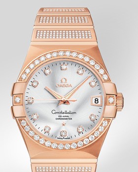 Omega Constellation Co-Axial 38mm Red Gold / Diamond (123.55.38.21.52.005)