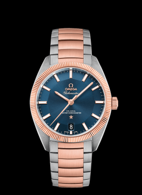Omega Globemaster Two Tone Sedna Blue Bracelet (130.20.39.21.03.001)