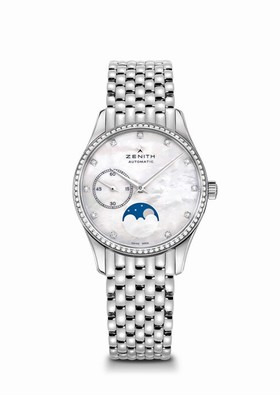 Zenith Elite Ultra Thin Lady Moonphase MOP / Diamond / Bracelet (16.2310.692/81.M2310)