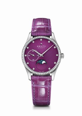 Zenith Elite Ultra Thin Lady Moonphase Purple / Diamond (16.2310.692/92.C750)