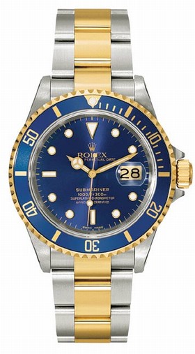 Rolex Submariner Date 16613 Blue Tritium (16613 Blue SuperLuminova)