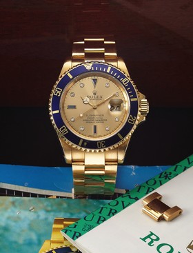 Rolex Submariner 16618 Gold Serti (16618 Gold Serti)