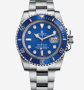 Rolex Submariner Date White Gold Blue Cerachrom Diamond (116619lb-0002)