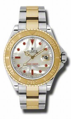 Rolex Yachtmaster Mother of Pearl Steel and Yellow Gold Men's Watch 16623MRBO