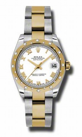 Rolex Datejust White Dial Automatic Stainless Steel and 18kt Gold Ladies Watch 178343WRO