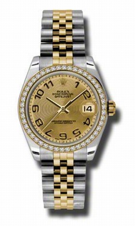 Rolex Datejust Champagne Dial Automatic Stainless Steel and 18kt Gold Ladies Watch 178383CCAJ