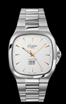 Glashutte Original Seventies Panorama Date Silver Bracelet (2-39-47-11-12-14)