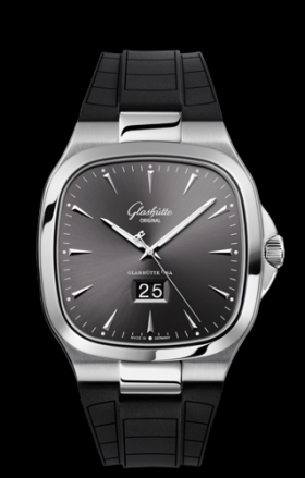 Glashutte Original Seventies Panorama Date Ruthenium Rubber (2-39-47-12-12-06)