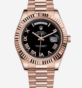 Rolex Day-Date II Everose Black Roman (218235-0034)