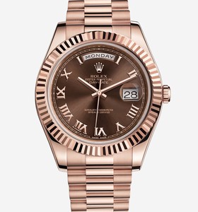 Rolex Day-Date II Everose Chocolate Roman (218235-0035)