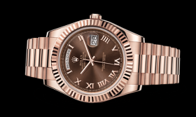 Rolex Day-Date II Everose Chocolate Roman (218235-0035)