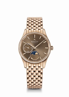 Zenith Elite Ultra Thin Lady Moonphase Rose Gold / Brown / Diamond / Bracelet (22.2310.692/75.M2310)