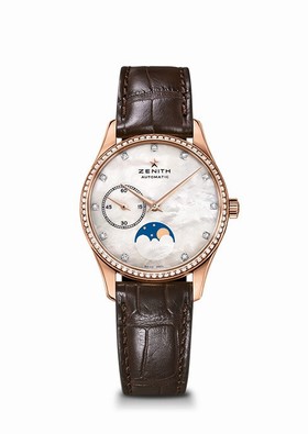 Zenith Elite Ultra Thin Lady Moonphase Rose Gold / MOP / Diamond (22.2310.692/81.C709)