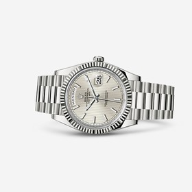 Rolex Day-Date 40 White Gold Stripe Motif (228239-0001)