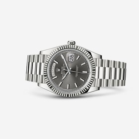 Rolex Day-Date 40 White Gold Dark Rhodium Stripe (228239-0002)