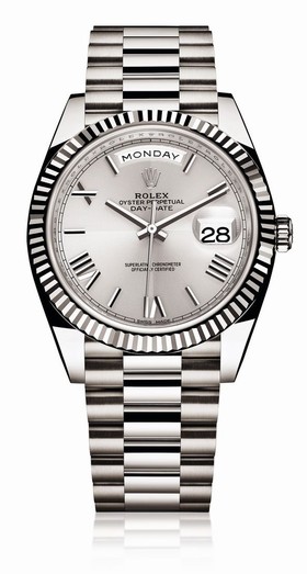 Rolex Day-Date 40 White Gold Quadrant Motif (228239-0006)