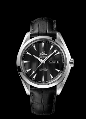 Omega Seamaster Aqua Terra 150M Co-Axial Annual Calendar 43mm Black / Alligator (231.13.43.22.01.002)