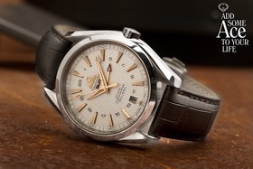 Omega Seamaster Aqua Terra 150M Co-Axial GMT calibre 8605 Silver / Alligator (231.13.43.22.02.004)