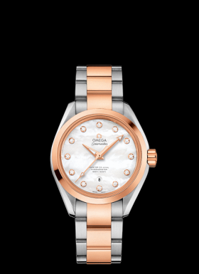Omega Seamaster Aqua Terra Master Co-Axial Calibre 8520 34MM Two Tone Sedna (231.20.34.20.55.001)