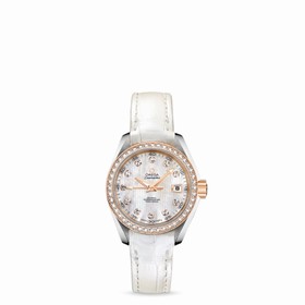 Omega Seamaster Aqua Terra 150M Jewellery Co-Axial 30mm Two Tone Yellow / Diamond Bezel / MOP (231.28.30.20.55.002)