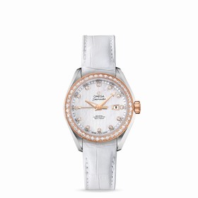 Omega Seamaster Aqua Terra 150M Jewellery Co-Axial 34mm Two Tone / Alligator (231.28.34.20.55.002)