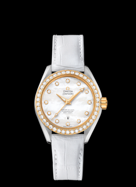 Omega Seamaster Aqua Terra Master Co-Axial Calibre 8520 34MM Two Tone Yellow Diamond / Strap (231.28.34.20.55.004)