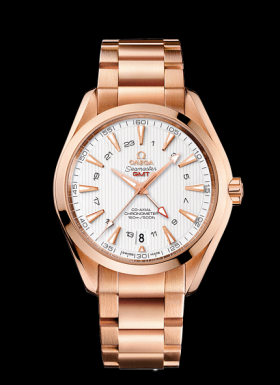 Omega Seamaster Aqua Terra 150M Co-Axial GMT calibre 8615 Gold / Bracelet / Silver (231.50.43.22.02.001)