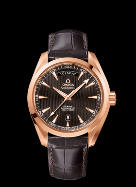 Omega Seamaster Aqua Terra 150m Co-Axial Day-Date 41.5mm Gold / Alligator (231.53.42.22.06.001)