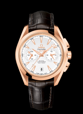 Omega Seamaster Aqua Terra 150M Co-Axial GMT Chronograph 43mm Gold / Silver / Alligator (231.53.43.52.02.001)