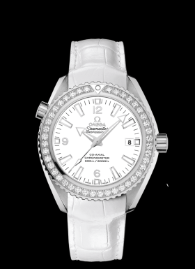 Omega Seamaster Planet Ocean 600M Co-Axial 42mm White / Diamond Bezel / Alligator (232.18.42.21.04.001)