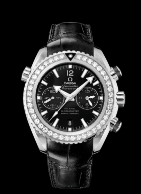 Omega Seamaster Planet Ocean 600M Co-Axial Chrono Diamond Bezel / Alligator (232.18.46.51.01.001)