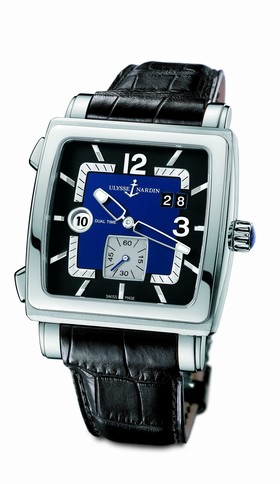 Ulysse Nardin Quadrato Dual Time Steel Men's Watch 243-92-632