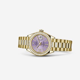 Rolex Lady-Datejust 28 Yellow Gold Diamond President Lilac Diamonds (279138rbr-0010)