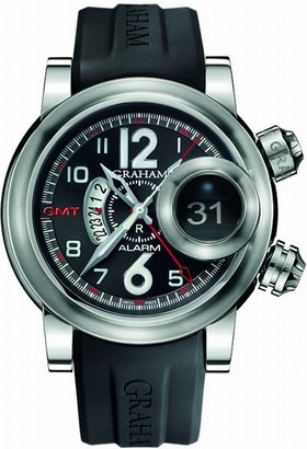Graham Swordfish Grillo Black Dial Black Rubber Men's Watch 2SWASGMT.B01A.K06B