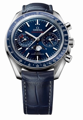 Omega Speedmaster Moonphase Chronograph Master Chronometer Blue (304.33.44.52.03.001)