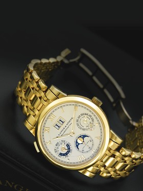 A. Lange & Sohne Langematik Perpetual Yellow Gold Bracelet (310.221)